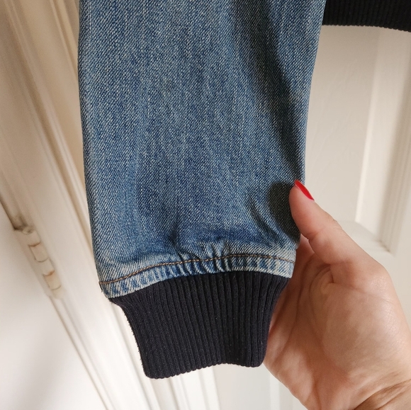 Marithe Francois Girbaud Bomber Denim Jacket Cropped Y2K Size M - Picture 7 of 14